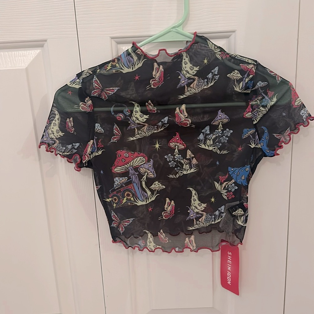 SHEER MUSHROOM PARTY TOP